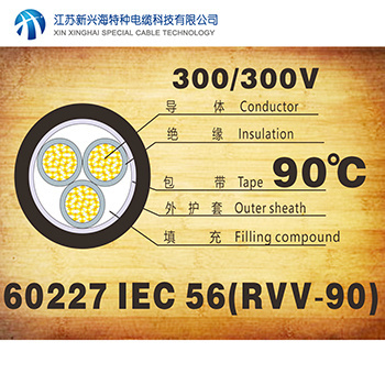 導體溫度90℃的耐熱輕型聚氯乙烯護套軟線